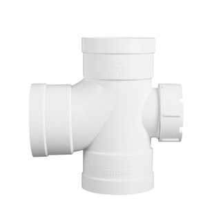 联塑pvc顺水三通带检查口排水水管配件下水排污管件50 75 110接头