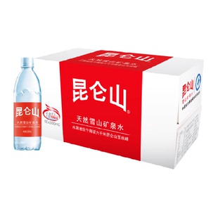 昆仑山雪山水天然矿泉水500ml*18瓶弱碱性多种矿物质小分子团水
