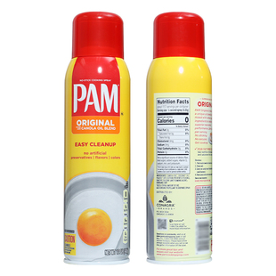 美国直邮 PAM帕玛不粘锅喷雾油健身零卡控脂家用植物食用油340g