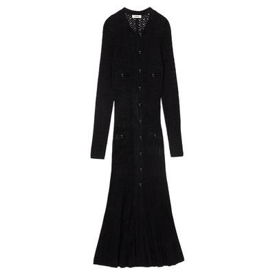 SANDRO法式针织系扣连衣裙