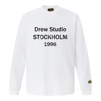 drew美式1996字母印花长袖T恤