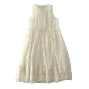 春夏新款甜美森系网纱罩裙连衣裙女氛围感无袖叠穿百搭仙气背心裙