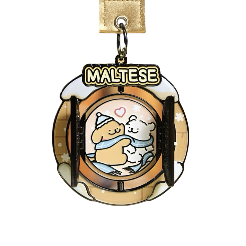 【现货秒发】Keep奖牌线条小狗冬日奖牌快乐的一天生日小狗奖牌