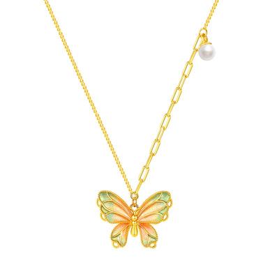 【生日礼物】周大生蝴蝶项链