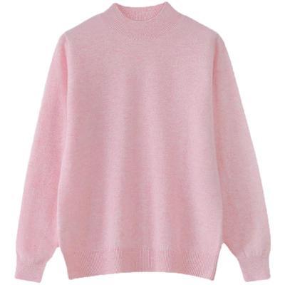 半高领羊毛衫女100%纯羊毛搭配