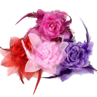 婚庆用品结婚手腕花新娘姐妹花婚礼姊妹胸花羽毛头花伴娘韩式手花