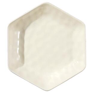 盘子菜盘家用4/6只装创意个性六边形盘子拼盘奶油风可爱陶瓷果盘