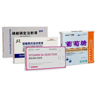 狗狗宠物解毒包解药维生素b6注射用液阿托品注射兽用碘解磷定注射