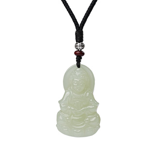 宫里上新和田玉吊坠男款天然玉石项链玉坠玉观音毛衣链生日礼物