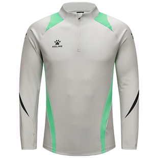 卡尔美半拉链长袖T恤男款秋冬加绒足球训练服跑步运动卫衣套头衫