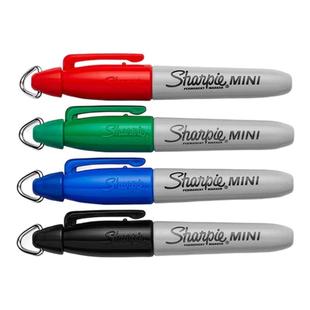 Sharpie马克笔三福迷你Mini小支笔杆油性带挂勾高尔夫球用记号笔