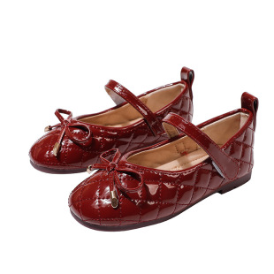 女童小皮鞋2026春秋新款公主儿童软底单鞋小女孩表演出黑色豆豆鞋