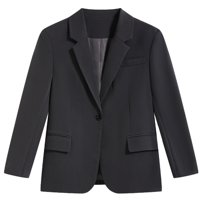 长袖高级灰色职业通勤面试西装