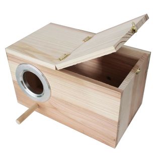 鹦鹉繁殖箱横式实木鸟窝户内外玄风虎皮牡丹保暖孵化箱鸟笼配件品