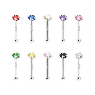 999纯银养耳洞耳钉女钻石耳棒耳骨钉免摘小耳环耳蜗钉防堵针耳饰