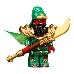 三国积木赵云关羽张飞士兵人仔男孩玩具6-12生日儿童拼图礼物