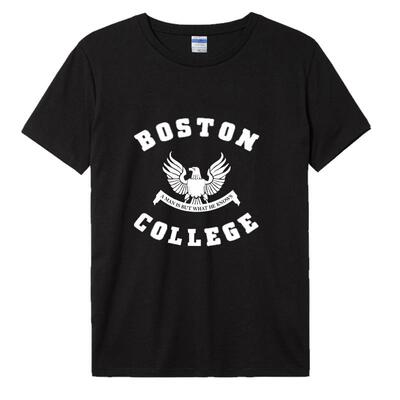 波士顿学院T恤短袖校服