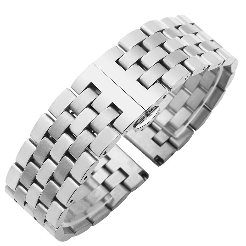 原装款依波不锈钢手表带 实心钢带ebohr女表链天翼弧口男18 20mm