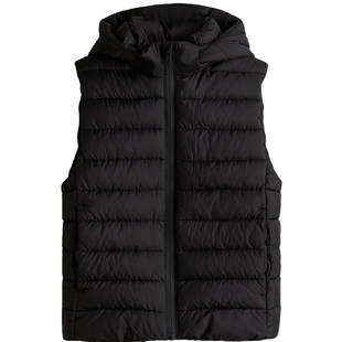 HM冬季童装儿童男童夹棉马甲立领梭织棉背心1261202