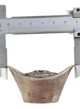 银元宝摆件实心仿古仿真银锭大清库银铜芯五帝家居供奉装饰聚宝盆