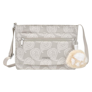 美旅箱包女士背包大容量托特包旅行包斜挎包NM1 米色印花