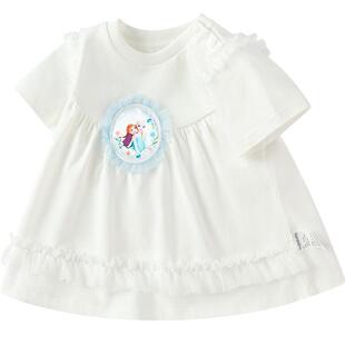 【迪士尼IP】巴拉巴拉宝宝短袖t恤女童上衣2025新款夏装甜美时尚