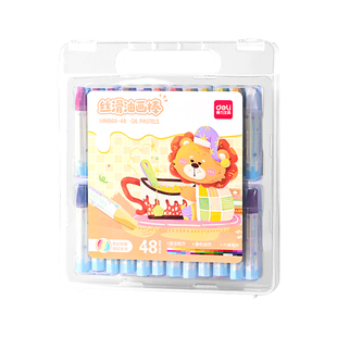 得力蜡笔不脏手无毒可水洗36色油画棒幼儿园专用儿童蜡笔婴幼儿宝宝画笔蜡笔12色24色油画棒彩色蜡笔涂色笔