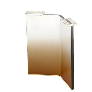 渐变黄茶V型亚克力桌腿支架支撑板导台茶几书桌悬浮桌脚加工定制