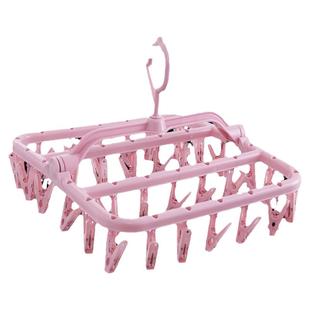 袜夹加厚衣架家用挂衣多功能内衣凉晾衣架多夹子伸缩防风晒袜