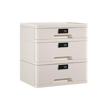 每层带锁多层桌面密码收纳盒