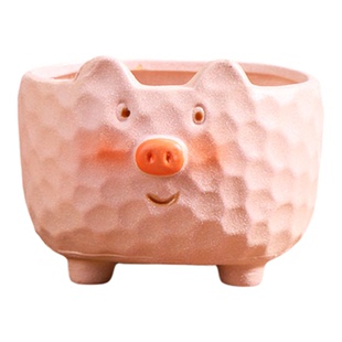 绵羊多肉花盆手绘创意小号家用陶土透气动物粗陶陶瓷盆特价大清仓