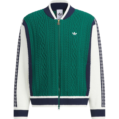 Adidas/阿迪达斯正品三叶草男士休闲立领运动耐磨针织外套KS5962