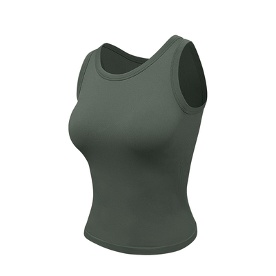 收副乳健身背心带固定胸垫瑜伽服含垫训练运动健身工字背心可外穿