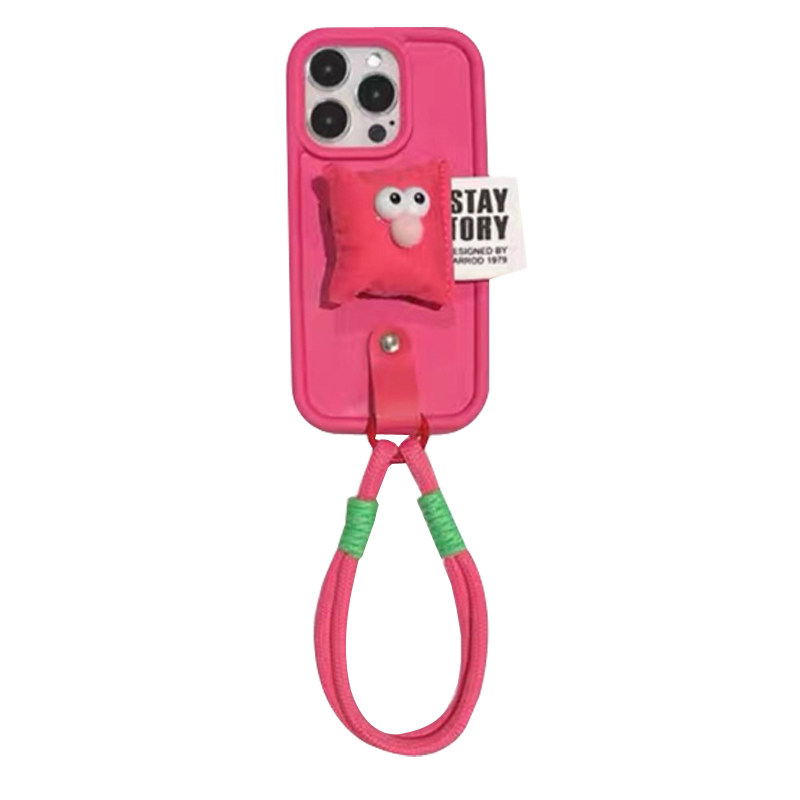 玫红芝麻街支架适用opporeno13手机壳reno12/11/10pro新款reno9背带findx8/7斜挎A97挂绳A58全包A93防摔A57女