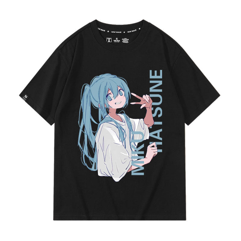 初音未来mikuT恤短袖衣服ins