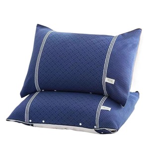 枕巾一对装纯棉纱布可固定高档毛巾式盖枕头巾欧式情侣单人家用