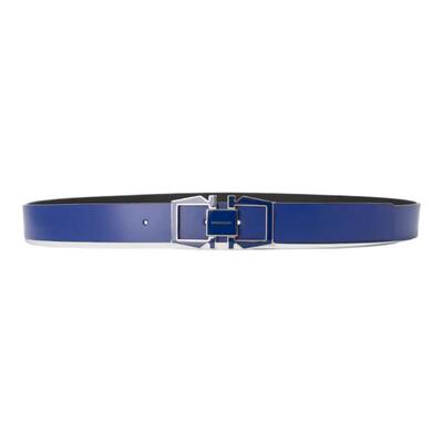 FERRAGAMO菲拉格慕 男士牛皮革logo按扣皮带腰带银泰百货 301604