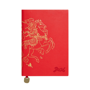 笔记本本子2026马年新款商务办公工作会议用记录记事本精致高档大学生加厚横线原创礼品礼盒套装定制可印logo