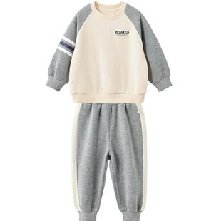 威尔贝鲁儿童套装春秋运动风2026新款幼儿园班服宝宝男女童运动服