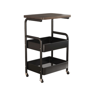 中古零食置物架落地可移动茶几客厅沙发边几边桌床头置物架小推车