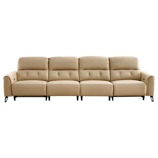 全友家居现代简约客厅小户型0靠墙三人位多功能电动真皮利兹沙发