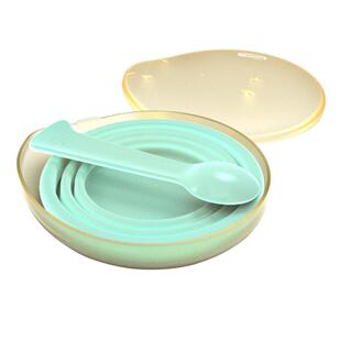 Bainto贝恩途婴儿外出辅食碗宝宝便携餐具儿童专用旅行硅胶折叠碗