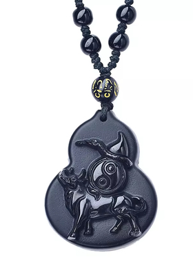 2026马年招财运护身符本命年黑曜石本命佛吊坠十二生肖属马项链