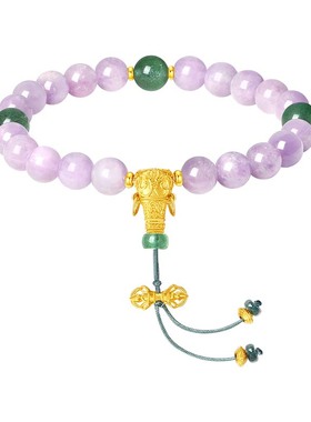 周大生转珠阁金刚杵紫锂辉石手串