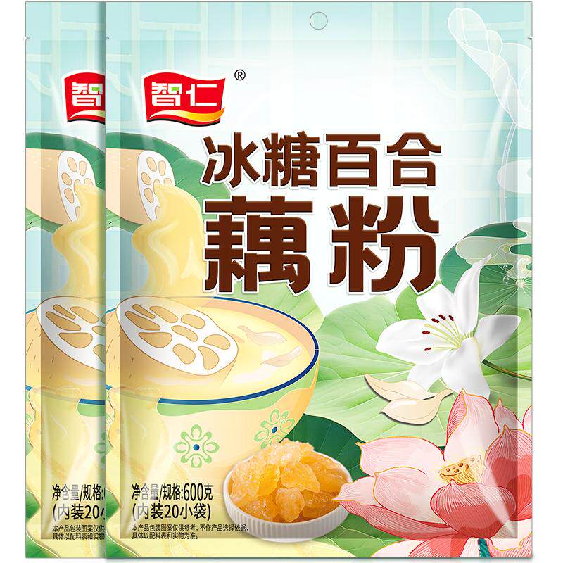 智仁纯味藕粉冰糖百合藕粉独立小包装耦粉即食营养早餐冲饮代餐粉 仁纯实拍商品图