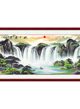 靠山沙发背景墙新中式风装饰画