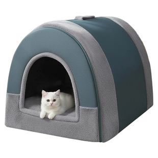 猫窝冬季保暖封闭式房型窝可拆洗安全感帐篷猫屋狗窝宠物睡觉用品