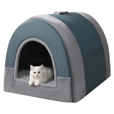 猫窝冬季保暖封闭式房型窝可拆洗