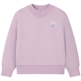 水孩儿女童卫衣加绒秋冬装新品中大童圆领套头衫休闲保暖上衣