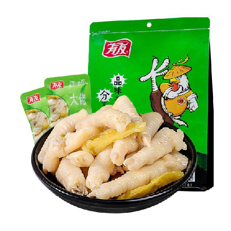 【烈儿宝贝间】有友山椒凤爪泡椒鸡爪428g夜宵解馋网红鸡肉